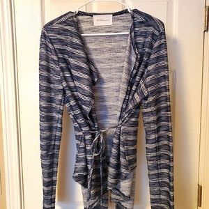 BCBG Generation blue striped sweater size M